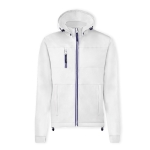 Chaqueta de soft shell con cuello alto e interior micropolar 300 g/m2 color blanco primera vista