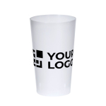 Vaso reutilizable de plástico con acabado translúcido 330ml vista principal