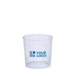 Vaso bajo reutilizable de plástico con acabado translúcido 330ml vista principal