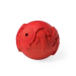 Pelota de goma para mascotas con relieve en forma de huesos segunda vista