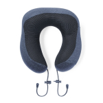 Almohada de viaje con bolsa ajustable para publicidad color azul marino primera vista