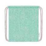 Mochila de cuerdas de 100% algodón reciclado para niños color verde primera vista