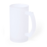 Jarra de cristal para cerveza con acabado mate 500ml color blanco tercera vista