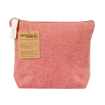 Neceseres publicitarios de algodón reciclado 140 g/m2 Tetiaroa color rojo primera vista