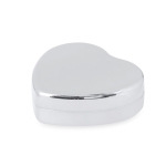 Bálsamo labial de aroma a vainilla y SPF15 en forma de corazón color plateado primera vista