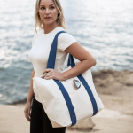 Bolsa de algodón con bolsillo y cierre magnético 280 g/m2 Eco Beach vista de ambiente