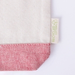 Neceser publicitario de algodón reciclado con base y tirador de color quinta vista