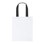 Bolsa de canvas blanca con asas medianas a colores 230g/m2 color negro primera vista