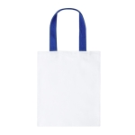 Bolsa de canvas blanca con asas medianas a colores 230g/m2 color azul primera vista