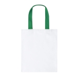 Bolsa de canvas blanca con asas medianas a colores 230g/m2 color verde primera vista
