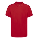 Polo unisex de 100% algodón peinado Ring Spun con 2 botones 220 g/m2 color rojo primera vista