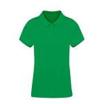 Polo para mujer 100% algodón peinado Ring Spun con 2 botones 220 g/m2 color verde primera vista