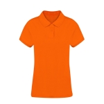 Polo para mujer 100% algodón peinado Ring Spun con 2 botones 220 g/m2 color naranja primera vista