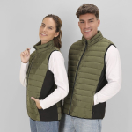 Chaleco de soft shell y poliéster con detalle negro en el lateral