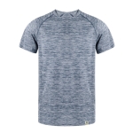 Camiseta técnica de RPET transpirable con diseño de efecto lavado color azul marino primera vista