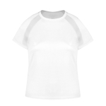 Camiseta técnica para mujer de 100% poliéster transpirable 135 g/m2 color blanco primera vista