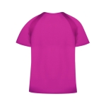 Camiseta técnica para mujer de 100% poliéster transpirable 135 g/m2 color fucsia cuarta vista