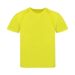 Camiseta técnica para niños de 100% poliéster transpirable 135 g/m2 color amarillo primera vista