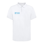Polo blanco de 100% algodón con 2 botones a juego 220 g/m2 vista principal