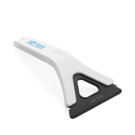 Rascador de hielo 3 en 1 de plástico reciclado con 3 funciones color blanco vista de impresión