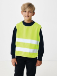 Chaleco reflectante con logo de seguridad RPET para niños talla S color amarillo quinta vista