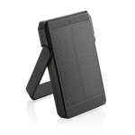 Powerbank de plástico reciclado con panel de carga solar 5.000 mAh color negro