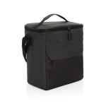 Bolsa térmica RPET con bolsilo frontal y capacidad hasta 12 latas color negro