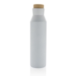 Botella térmica de acero inoxidable reciclado con tapa antifugas 650ml color blanco