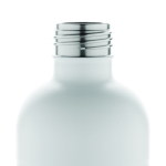 Botella de acero inoxidable reciclado con sistema antifugas 800ml color blanco tercera vista