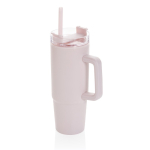 Vaso térmico de plástico reciclado con tapa de 3 posiciones 750ml color rosa
