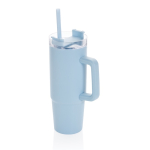 Vaso térmico de plástico reciclado con tapa de 3 posiciones 750ml color azul claro