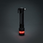 Linterna para coche con cortador de cinta y martillo rompe ventanas color negro séptima vista