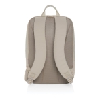 Mochila de RPET para PC con varios organizadores interiores 15,6” color beige tercera vista