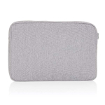 Funda para PC de algodón reciclado con bolsillos delanteros 15,6” color gris cuarta vista