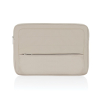 Funda para PC de RPET con costuras y bolsillo delantero 15,6” color beige segunda vista