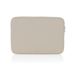 Funda para PC de RPET con costuras y bolsillo delantero 15,6” color beige tercera vista