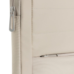 Funda para PC de RPET con costuras y bolsillo delantero 15,6” color beige quinta vista