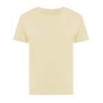 Camiseta de mujer de algodón reciclado slim fit 160 g/m2 Iqoniq color amarillo claro