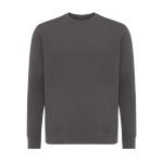 Sudadera unisex de algodón reciclado slim fit 280 g/m2 Iqoniq color plateado mate