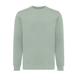 Sudadera unisex de algodón reciclado slim fit 280 g/m2 Iqoniq color verde oliva