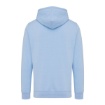 Sudadera unisex de algodón reciclado slim fit 280 g/m2 Iqoniq color azul cian segunda vista