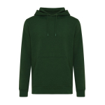 Sudadera unisex de algodón reciclado slim fit 280 g/m2 Iqoniq color verde oscuro