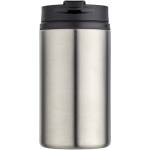 Vaso térmico de acero inoxidable reciclado con tapa giratoria 250ml color plateado mate segunda vista frontal