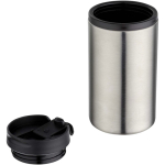 Vaso térmico de acero inoxidable reciclado con tapa giratoria 250ml color plateado mate segunda vista