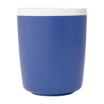 Taza de cerámica con acabado exterior mate e interior blanco 310ml color azul real segunda vista frontal