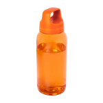 Botella de plástico reciclado para la oficina con asa ancha 500ml color naranja