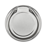 Botella de acero inoxidable reciclado antifugas y con asa 720ml color plateado tercera vista frontal