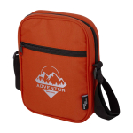 Bandolera de poliéster reciclado repelente al agua con bolsillos vista impresión transfer