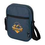 Bandolera de poliéster reciclado repelente al agua con bolsillos vista impresión transfer