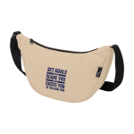 Riñonera de poliéster reciclado repelente al agua capacidad 1,5L vista impresión serigrafía